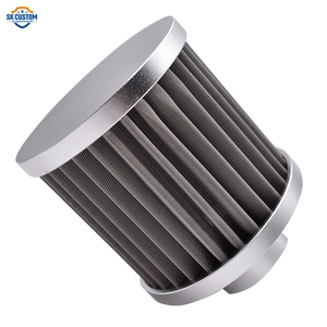 유니버설 레이싱 오일 캐치 탱크 1L 알루미늄 오일 캐치 수 브리더 탱크 연료 탱크 필터 뇌 탭 - Product Image 2