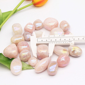Pierres <span class=keywords><strong>de</strong></span> guérison en quartz rose Aura en gros, pierres roulées, <span class=keywords><strong>cristal</strong></span>, pierres roulées pour la décoration Feng Shui - Product Image 2
