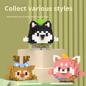 Compatible con figuras de dibujos animados en forma de huevo de <span class=keywords><strong>Lego</strong></span>, Lina la Osita Fresa, juguetes de construcción de bloques altos, para niños - Product Image 3