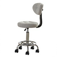Tabouret de maquillage moderne en cuir, chaise d'étude minimaliste, chaise de laboratoire pivotante, chaise de bureau informatique réglable en hauteur