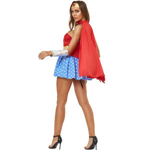 Disfraz de <span class=keywords><strong>Supergirl</strong></span> para Mujer, Disfraz de Corset de la Mujer Maravilla de Comics - Product Image 4