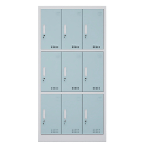 3 Door Metal <b>Clothes</b> <b>Cupboard</b> Cabinet Key Locker Metal 3 Door Clothing Locker Cabinet Armadietto Spogliatoio Cantiere - Product Image 5