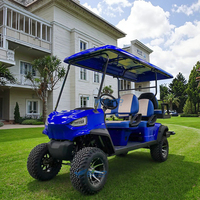 Hot--sell Optional Color Golf Buggy Steel Body Structure 6 Seats Electric Golf Car <strong>Battery</strong> 48v Golf Cart with Roof