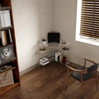 Table d'appoint en acrylique personnalisée pour café/vin, 28,5 x 28,5 pouces, à poser au coin du mur, bureau à domicile avec fonction de rangement pour l'ameublement intérieur