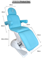 Table de massage électrique réglable 3/4 moteurs pour soins du visage, cosmétiques, spa et traitements médicaux – Mobilier de luxe pour salon de beauté