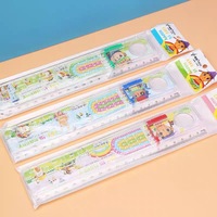 Règle pliable multifonctionnelle en plastique de 30 cm pour apprendre la papeterie