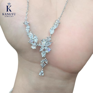 热销 18K 金实验室培育钻石项链 D 色 IGI 认证填充钻石，适合订婚和婚礼 - Product Image 2