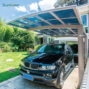 Abri de voiture moderne en polycarbonate à haute transparence, écologique, à <span class=keywords><strong>pente</strong></span> unique, avec toit pare-soleil - Product Image 6