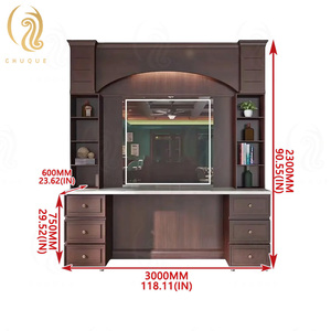 Station de miroir de salon durable, meubles de salon commerciaux modernes multifonctionnels en <span class=keywords><strong>bois</strong></span> pour <span class=keywords><strong>centre</strong></span> <span class=keywords><strong>commercial</strong></span> et hôtel, salon de coiffure et de beauté - Product Image 6