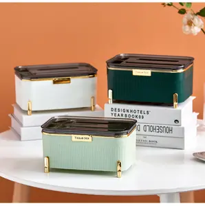 Caja de pañuelos multifuncional con caja de control remoto de papelería, toallas de papel decorativas para artículos para el hogar y la Oficina