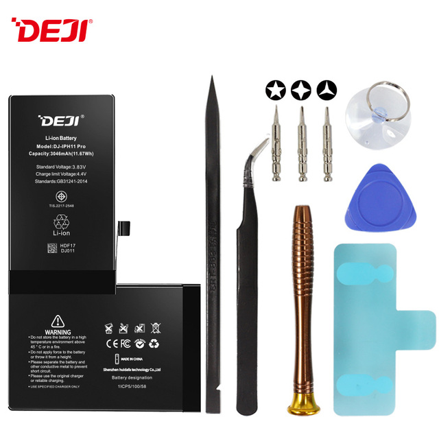 DEJI 3046mAh Custom Msds Battery for iPhone 11 PRO Cell Phone Refurbished Battery