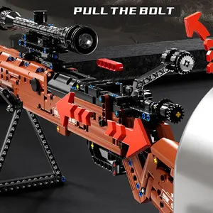 TGL T2031 Sniper Game Gun Model Military <span class=keywords><strong>WW2</strong></span> City Weapons Can Shoot Bullets Bricks MOC Toys Gift Building Blocks Sets - Product Image 3