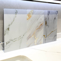 Panneau mural en marbre UV certifié ISO9001, plaques en PVC marbré, revêtement UV, décoration murale intérieure pour projet hôtelier