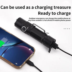 Zoom Laser Torch ánh sáng trắng bút Clip ngân hàng điện IP65 nhôm Đèn sạc USB siêu sáng xách tay mini Led đèn pin - Product Image 5