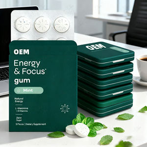 Permen Kafein Olahraga Label Pribadi, Permen Kunyah Berkafein Khusus untuk Latihan, Permen Kafein Olahraga, Produsen Permen Energi & Permen - Product Image 1