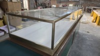 Présentoir de bijoux en métal de luxe moderne Vitrines haut de gamme pour magasin de détail Centre commercial