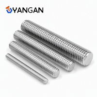 DIN 976 Threaded Rods Stud Bolts Nuts Stainless Steel Zinc Plated Black Oxide Custom Full-Threaded Left Hand Right Hand YA Brand