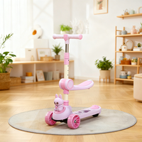 Trottinette pour enfants pliable et portable à 3 roues, guidon réglable en hauteur, corps robuste, trottinette pour enfants de 3 à 10 ans, filles et garçons