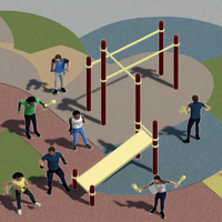 Equipo de Fitness al aire libre de acero personalizado con certificación TUV para ejercicio corporal Street Workout Park Use