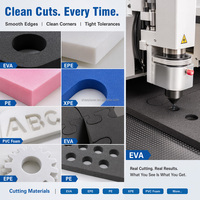 Table de découpe à plat industrielle pour inserts en mousse EVA, avec couteau oscillant CNC, pour emballages en EPE et éponge en coton perlé