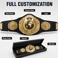 Ceinture de champion personnalisée pour la lutte, la boxe, le MMA, avec plaques en alliage de zinc, sangle en cuir véritable, logo personnalisé, ceinture de récompense