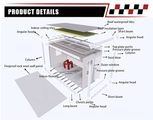 Maison conteneur détachable à 2 étages Cammi House avec panneaux en <span class=keywords><strong>verre</strong></span> pour appartement et commerce, design moderne, installation rapide - Product Image 2
