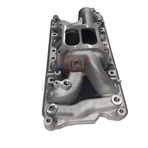 Collecteur d'admission à double plan MATCHWAY SBF en aluminium satiné, à carburateur, nouvellement usiné par CNC pour moteur Small Block 260 289 302 V8 - Product Image 2
