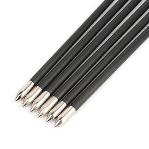<span class=keywords><strong>Frecce</strong></span> in Puro Carbonio per Tiro con l'Arco - Piume Vere a Forma di Cuore 2\" ID 4.2mm 84.8cm (Spine 400-1000) per Caccia, Tiro <span class=keywords><strong>e</strong></span> Pratica - Product Image 5