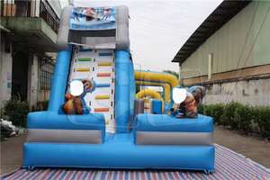 Château gonflable d'extérieur pour enfants adultes, château gonflable avec course d'obstacle, curseur à sec, à vendre - Product Image 4