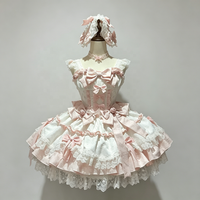 Robe Lolita douce et mignonne de type poupée, rose, style princesse fugitive, robe à bretelles pour anniversaire, pour femmes adultes