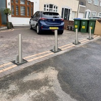 Poteau de sécurité télescopique manuel en acier inoxydable pour parking