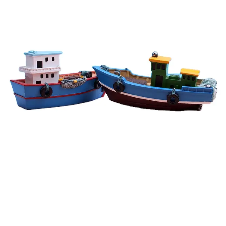 Poli reçine küçük yelkenli tekne/gemi heykelcik heykeli mükemmel hatıra hediye turist