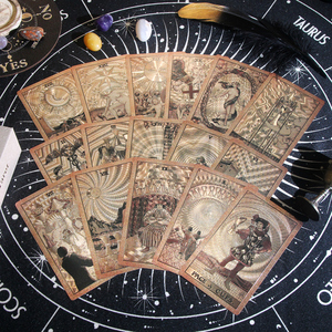 Classique pour les cartes de tarot Waite Feuille d'or Papier d'art imperméable et plastique pour les débutants pour la divination et la prophétie - Product Image 5