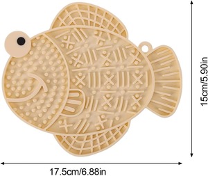 Ciotola in Silicone a Forma di Pesce <span class=keywords><strong>per</strong></span> <span class=keywords><strong>Cani</strong></span> e Gatti, <span class=keywords><strong>Tappetino</strong></span> <span class=keywords><strong>per</strong></span> Lick con Ventose, Piatto Antiscivolo <span class=keywords><strong>per</strong></span> Alimentazione Animali Domestici, Senza BPA, Lavabile in Lavastoviglie - Product Image 2