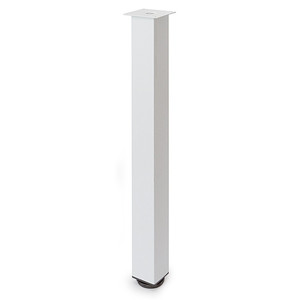 Set of 4 adjustable <b>metal</b> <b>table</b> <b>legs</b>. 60x60 mm plate. 71 cm high. White. Rigo model. - Product Image 1