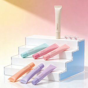 Tube cosmétique coloré en plastique brillant rouge et noir de 10 ml, 15 ml, 30 ml, 50 ml, vide, pour lotion, soin de la peau, nettoyant visage, avec couvercle à vis - Product Image 2