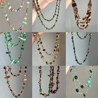 Collier double couche de luxe pour femmes collier en pierre de perles coquille étoile bohème plage fête cadeaux clavicule colliers ras du cou