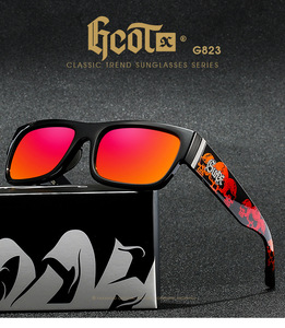 Lunettes de soleil de sport GCOTX, lunettes de soleil de marque rétro, vente en gros, verres carrés polarisés, protection UV pour hommes, moto - Product Image 1