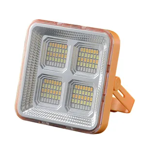 Linterna LED plegable impermeable, luz de emergencia para exteriores, recargable por USB