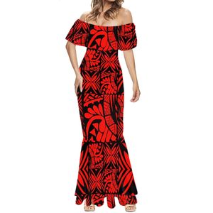Abito da sirena con stampa <span class=keywords><strong>tribale</strong></span> Hawaii personalizzato di alta qualità all'ingrosso abiti stampati Casual per donne di Design nuovo - Product Image 4