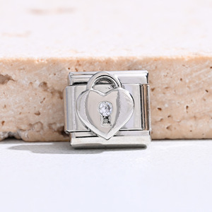 Fashion Charm Bracelet Set Stainless Steel Modular DIY Jewelry With Crystal Rhinestone Charms For Gift Unisex Accessories - Product Image 2