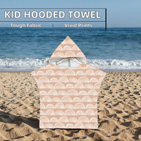 Premium Microfiber Bath Towel Hooded Beach Towels for Kids Custom Digital Printing Super Absorbent Cotton Bedroom Bathroom