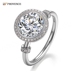 Anillos de Oro Blanco Sólido de 18K, 14K y 10K con Diamantes Cultivados en Laboratorio DEF VVS, Diseño Original, Anillos de Boda para Mujer, Uso Diario - Product Image 1