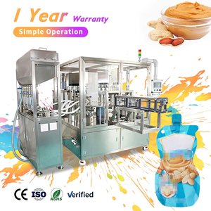 Machine de remplissage et d'emballage automatique rotative pour sachets de sauce, yaourt et huile de cuisson avec buse intégrée - Product Image 1