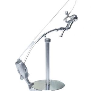 Statue de Pêcheur Dynamique - Œuvre d'Art Équilibrée pour la Harmonie de Votre Maison, Sculpture Décorative pour Pêcheurs - Product Image 2