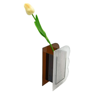 แจกันอะคริลิคทรงไม่สม่ำเสมอ ดีไซน์ทันสมัย ทนทาน ตกแต่งโต๊ะโชว์ดอกไม้ - Product Image 2