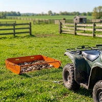 Remorque de ramassage de fumier robuste pour VTT, pour le nettoyage des pâturages et la collecte de pierres dans les fermes équine
