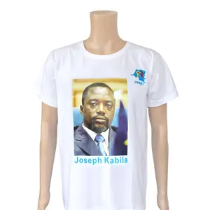 180gsm 白色棉平原刚果选举运动 t恤