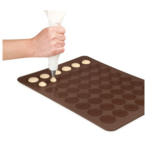 Stampo doppio per macaron in silicone, tappetino da forno per la preparazione di biscotti, 30 fori, antiaderente, adatto al forno - Product Image 2