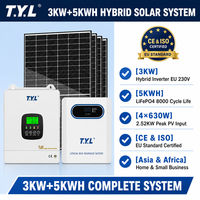 Sistema Solare 3KW 5KWH, 8000 Cicli, Monofase, per Fabbriche, Hotel, Aziende, Accumulo Energetico, Vendita all'Ingrosso, Pronta Consegna